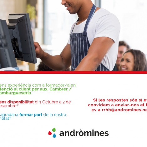 Treballa amb nosaltres: formador/a en Atenció al Client