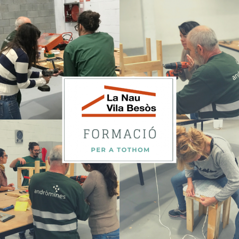 El taller de mobiliari amb palets va ser territori de dones