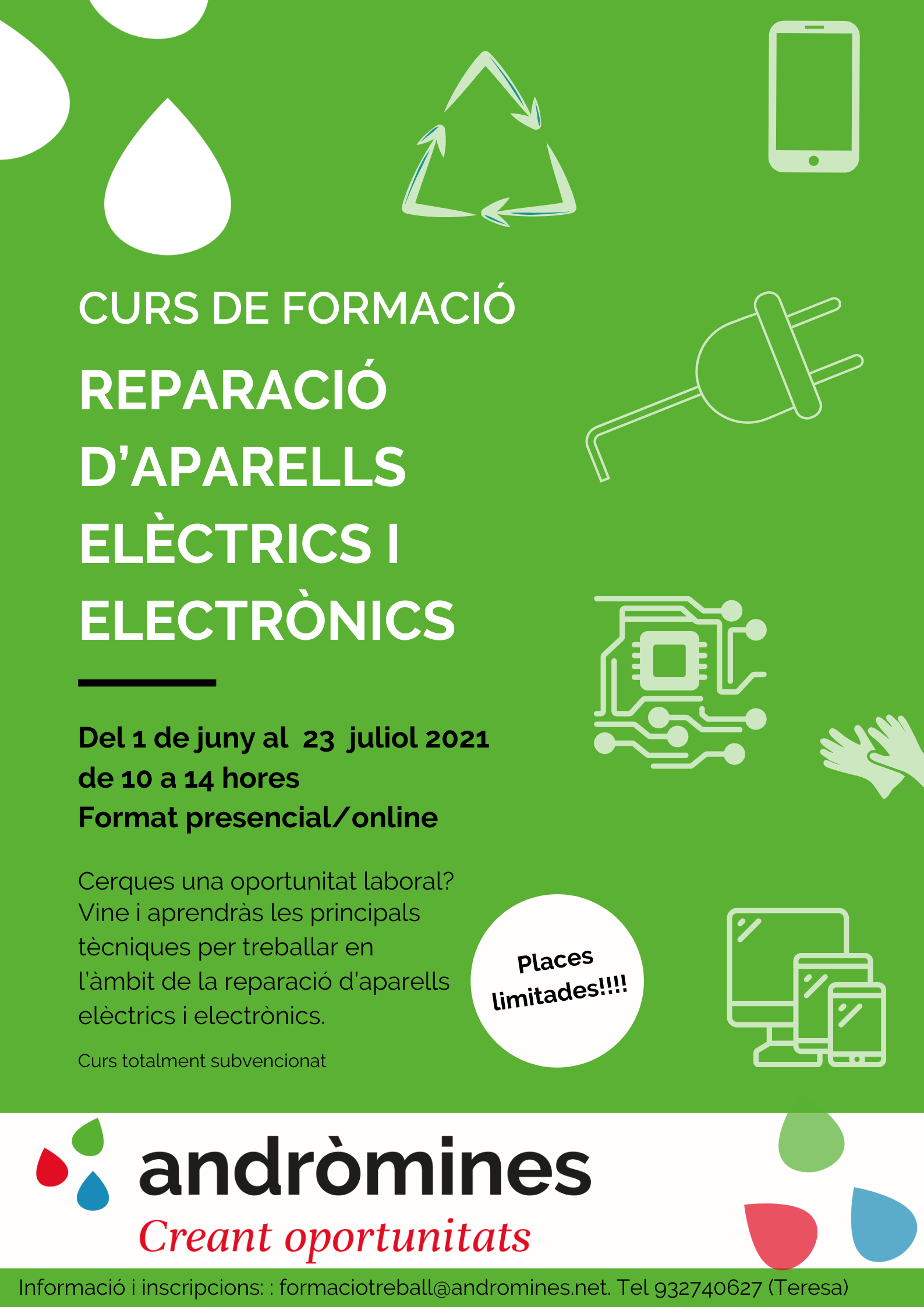 Nova formació: Reparació d’aparells elèctrics i electrònics. 