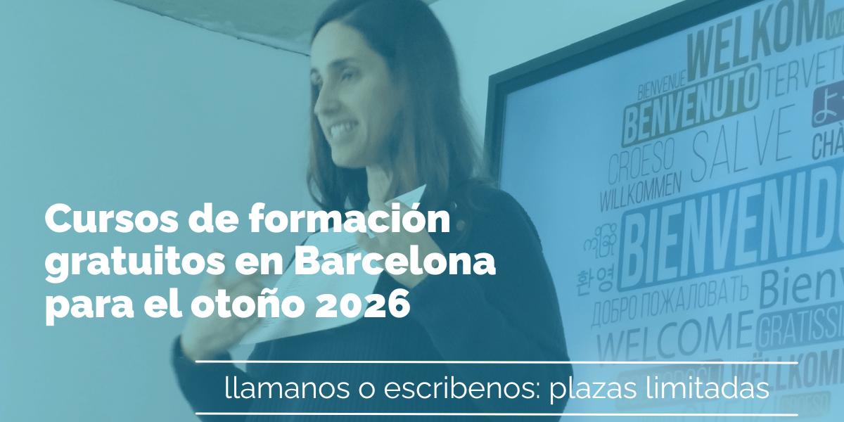 Formación profesionalizadora gratuita en Barcelona: otoño 2026