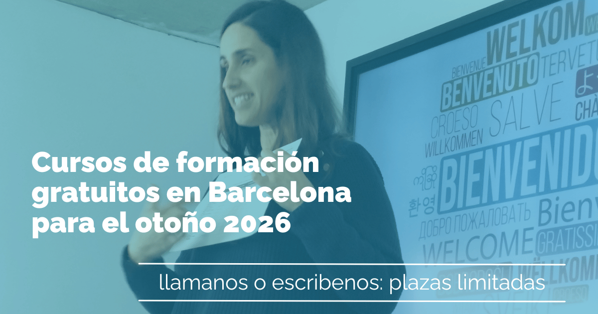 Formación profesionalizadora gratuita en Barcelona: otoño 2026